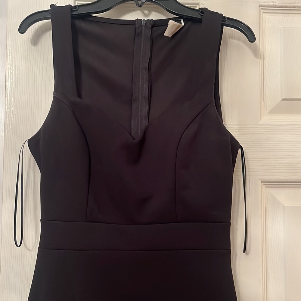 Black Flattering Sweetheart Neckline Mini Dress